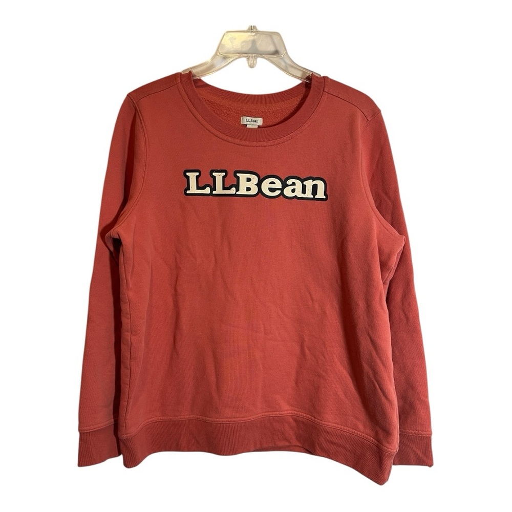 L.L. Bean 1912 Crewneck Logo Sweatshirt in a coral/pink color Size Large